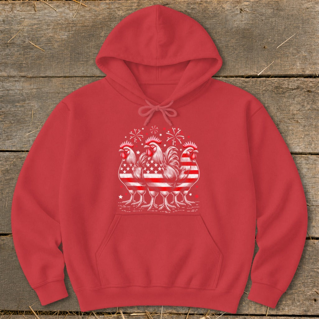 4th of July Roosters Hoodie