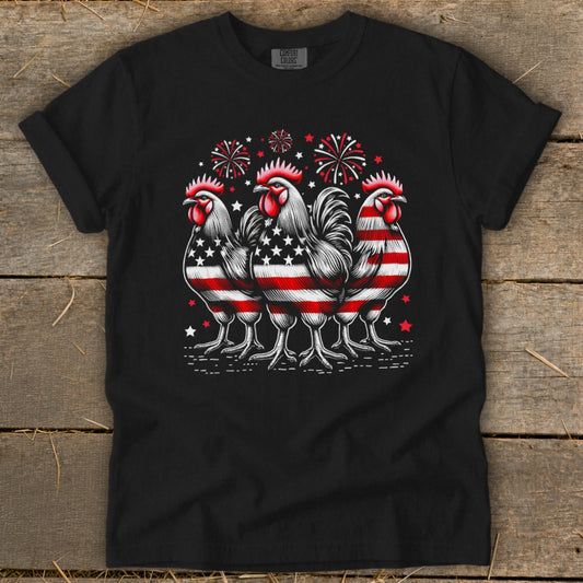 4th of July Roosters Signature Tee