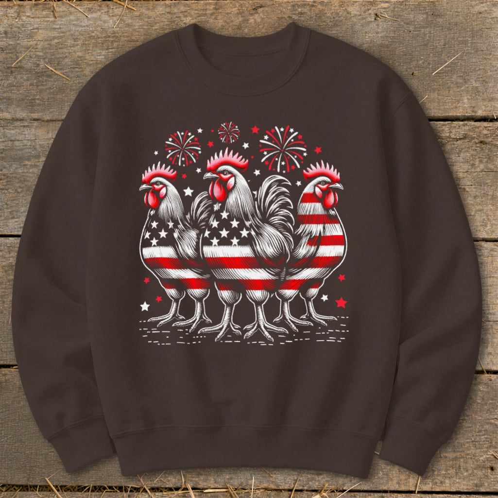4th of July Roosters Sweatshirt