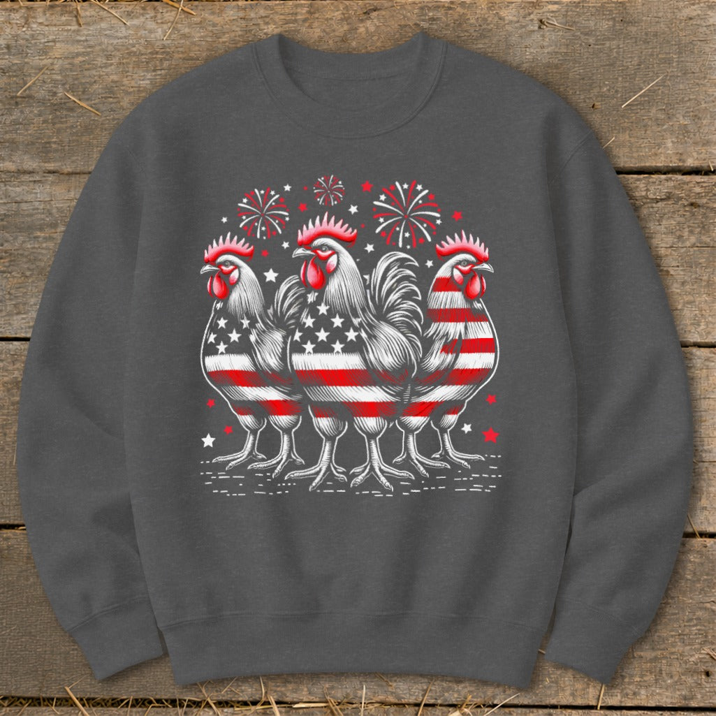 4th of July Roosters Sweatshirt