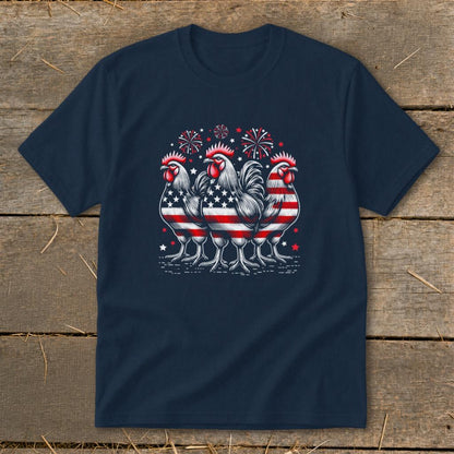 4th of July Roosters Youth Tee