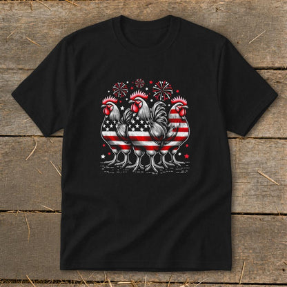 4th of July Roosters Youth Tee