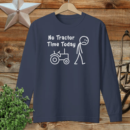 No Tractor Time Today Sad Stick Man Shirt