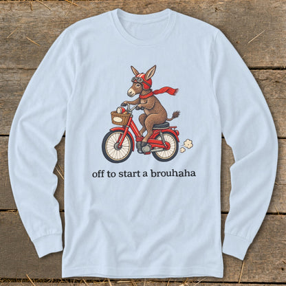 Off To Start a Brouhaha Long Sleeve Tee