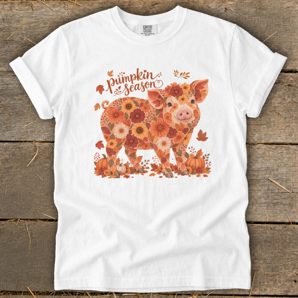 Fall Floral Pig Signature Tee