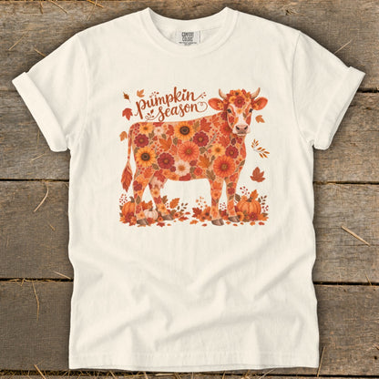 Fall Floral Cow Signature Tee