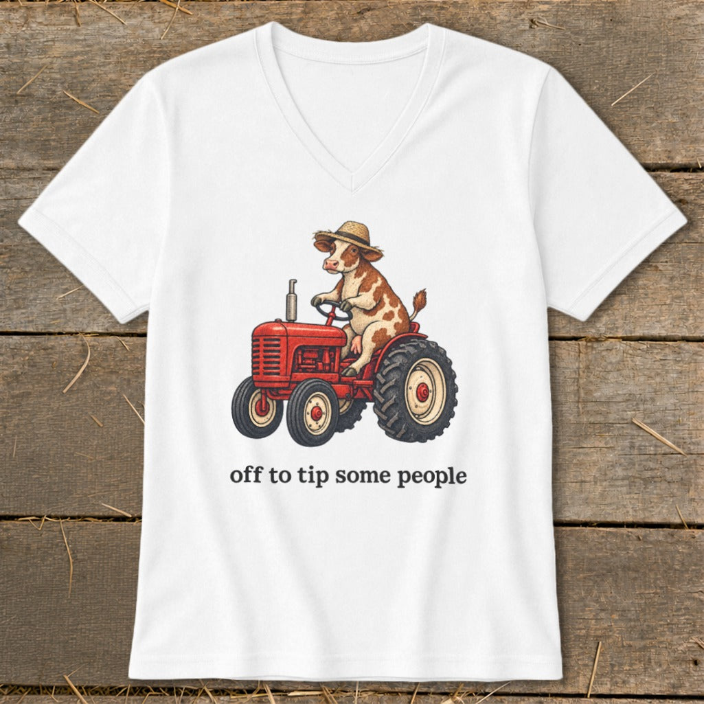 Off To Tip People V-neck