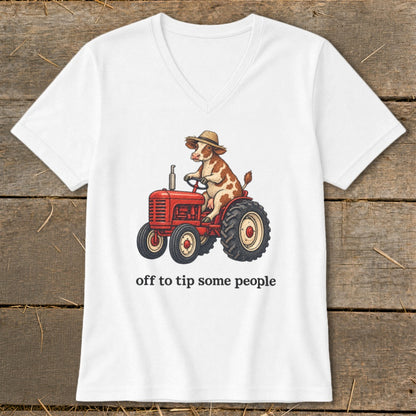 Off To Tip People V-neck