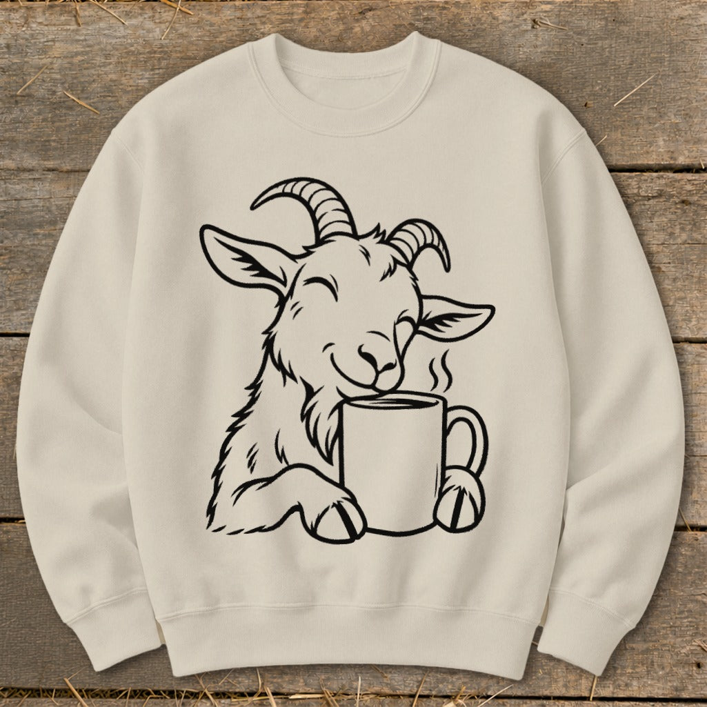 Morning Coffee Goat Sweatshirt