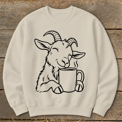 Morning Coffee Goat Sweatshirt