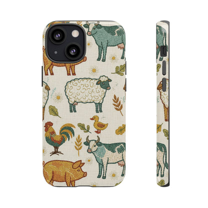 Folksy Farm Animals Phone Case