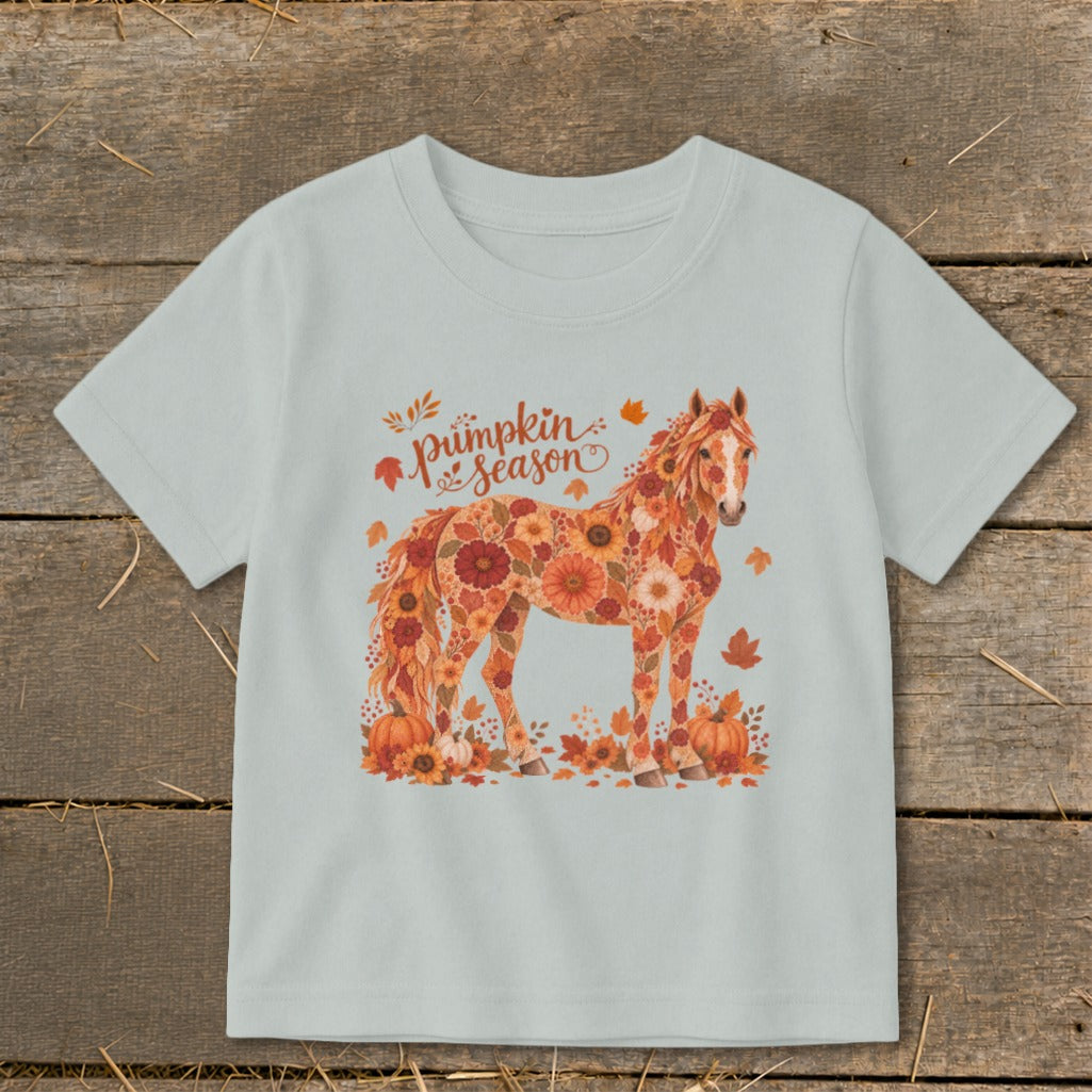 Fall Floral Horse Toddler Tee