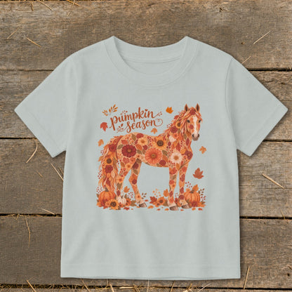 Fall Floral Horse Toddler Tee