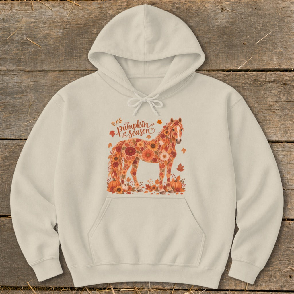 Fall Floral Horse Hoodie