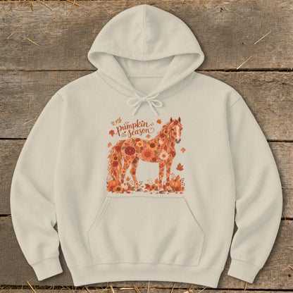 Fall Floral Horse Hoodie