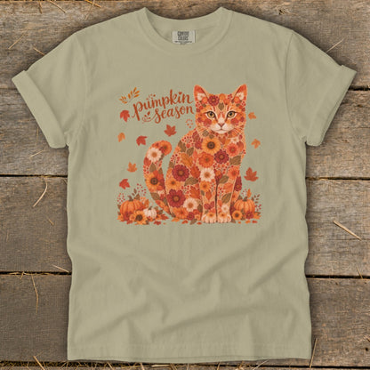 Fall Floral Cat Signature Tee