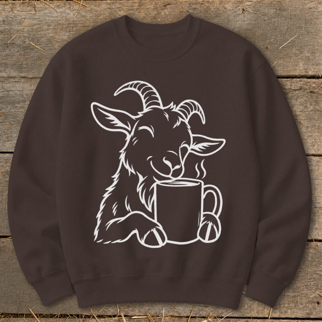 Morning Coffee Goat Sweatshirt