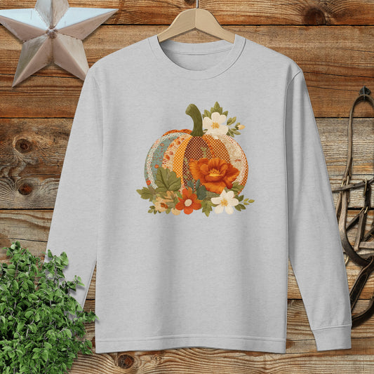 Cozy Floral Pumpkin Design on Sweatshirt product