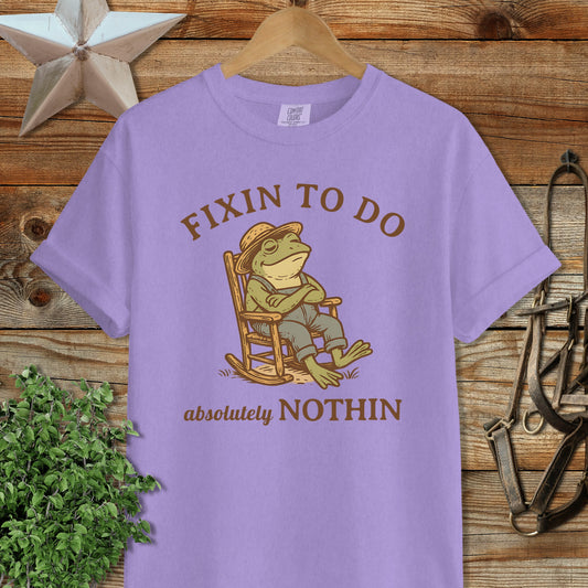 Fixin To Do Absolutely Nothin Frog Graphic Shirt