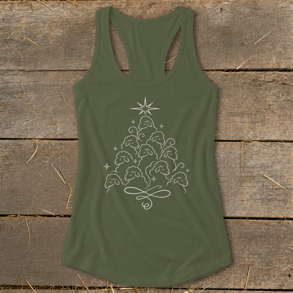 Elegant Sheep Tree Racerback Tank