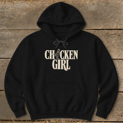 Black hoodie with "CH CK Ken GIRL" text and a chicken graphic.