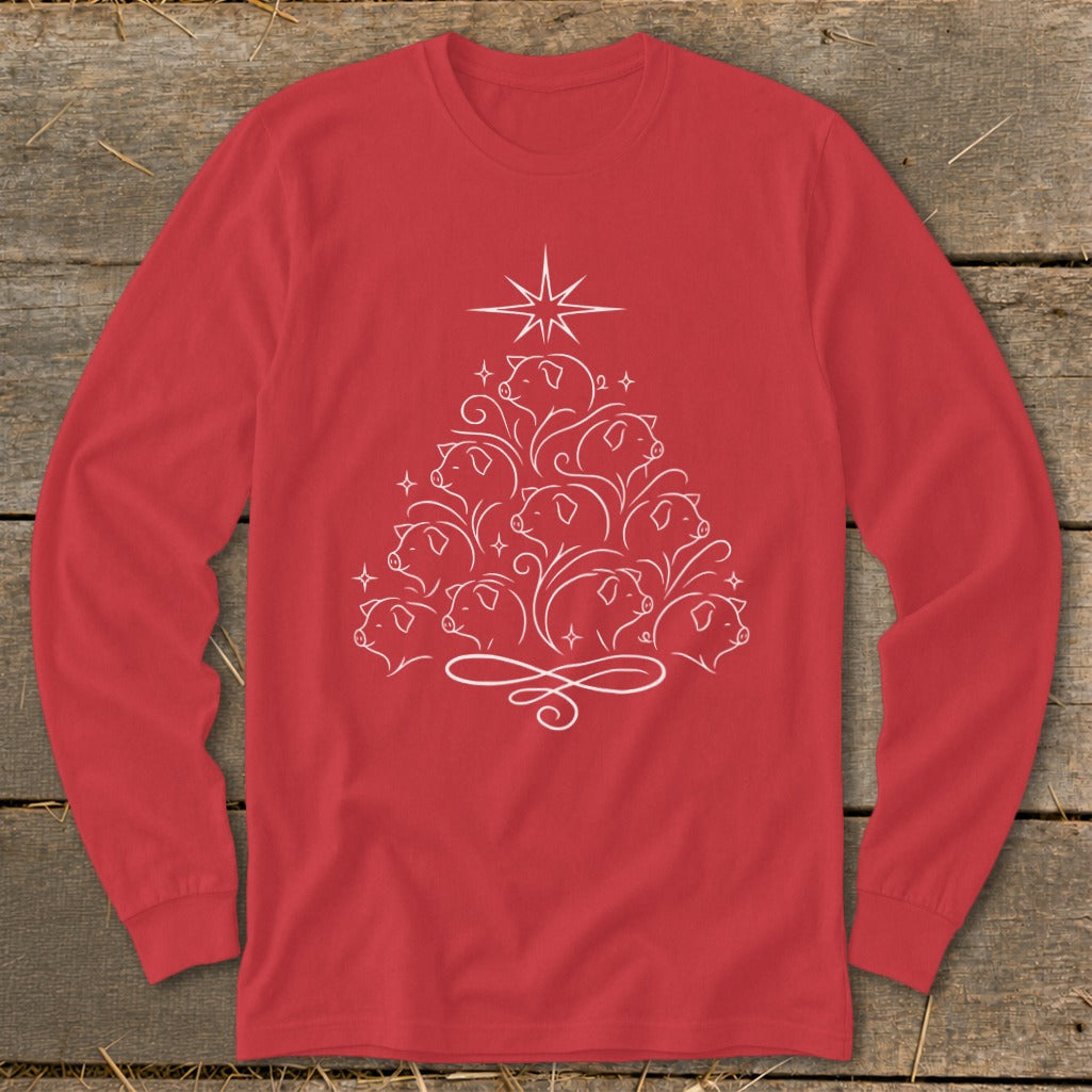 Elegant Pig Tree Long Sleeve Tee