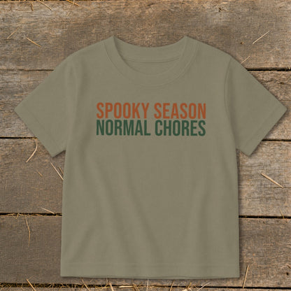 Spooky Season Normal Chores Toddler Tee