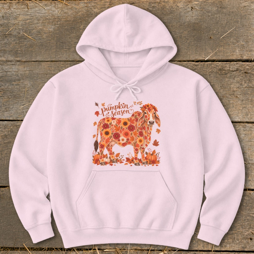 Fall Floral Brahman Cow Hoodie