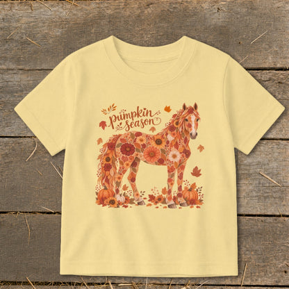 Fall Floral Horse Toddler Tee