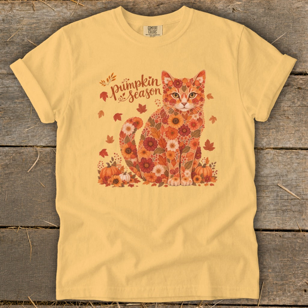 Fall Floral Cat Signature Tee