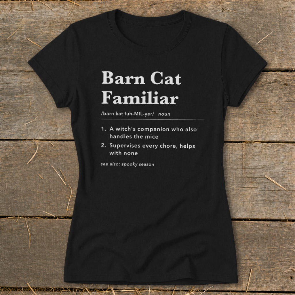 Barn Cat Familiar Definition Ladies Tee