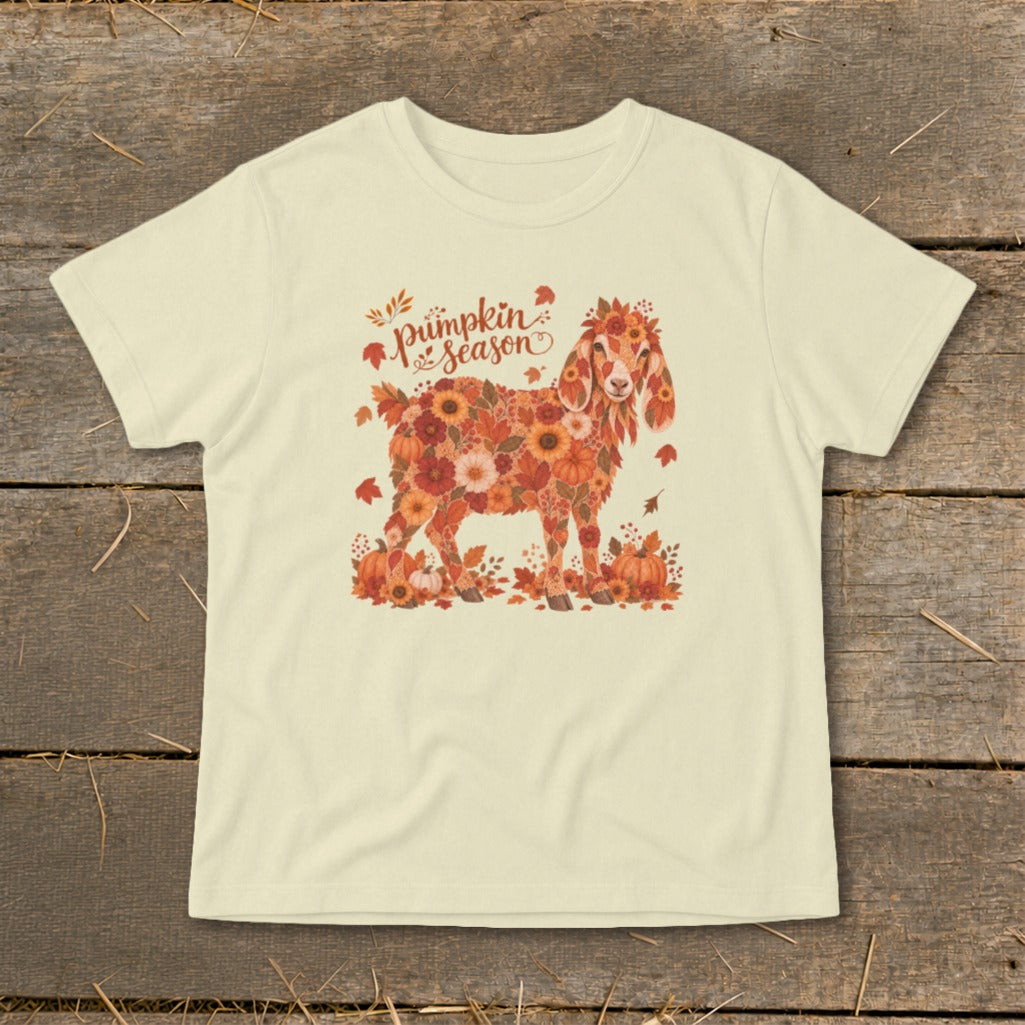 Fall Floral Nubian Goat Infant Tee