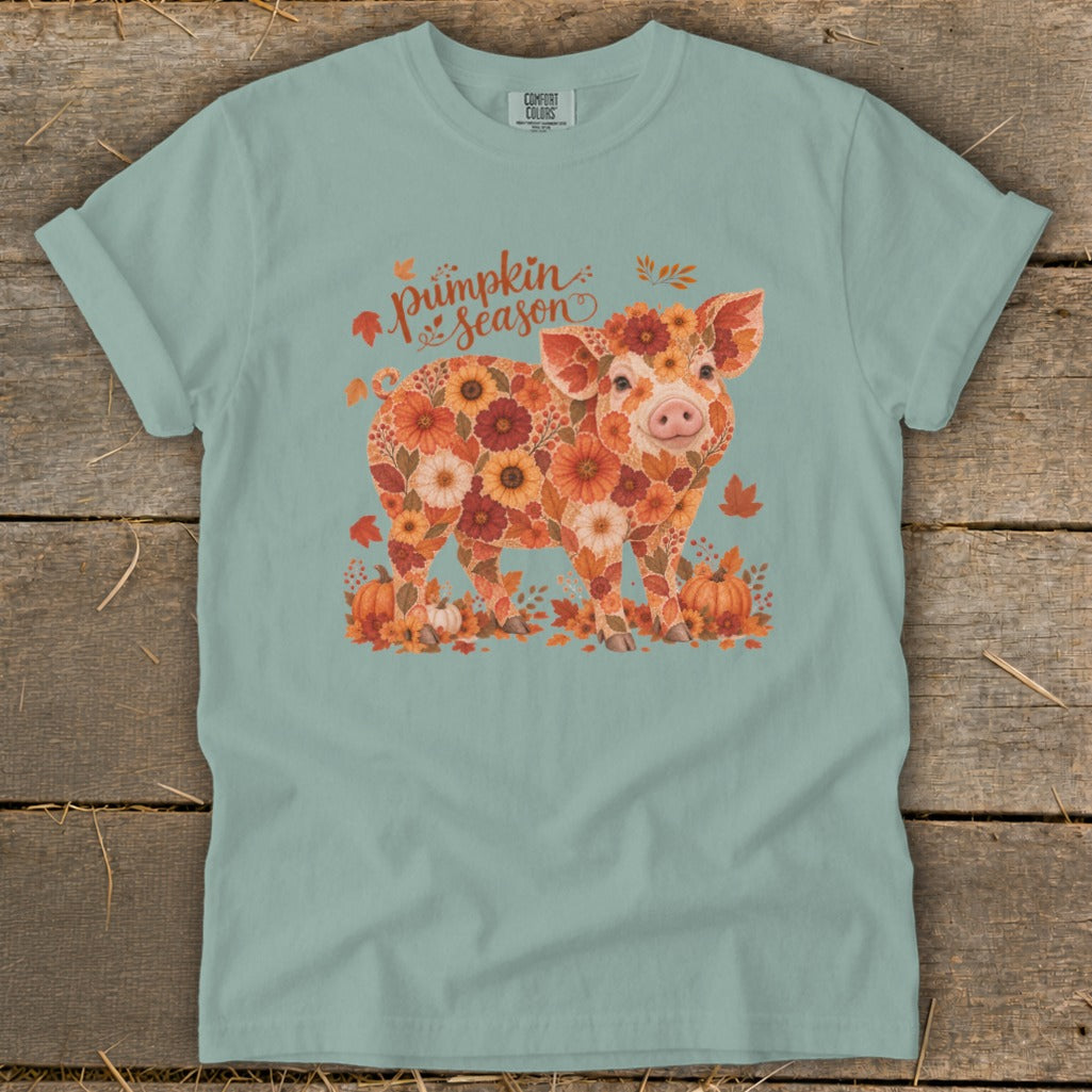 Fall Floral Pig Signature Tee