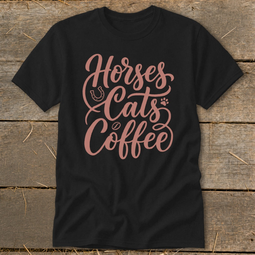 Horses, Cats & Coffee Classic Tee