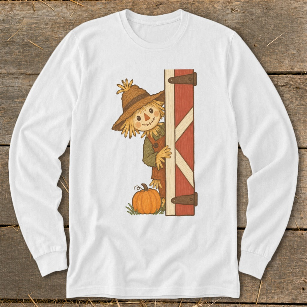 Peeking Scarecrow Long Sleeve Tee