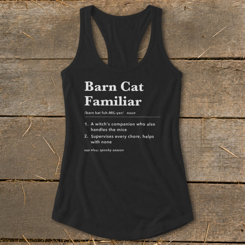 Barn Cat Familiar Definition Racerback Tank
