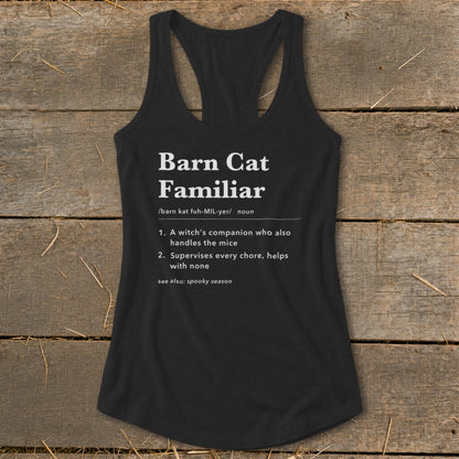 Barn Cat Familiar Definition Racerback Tank