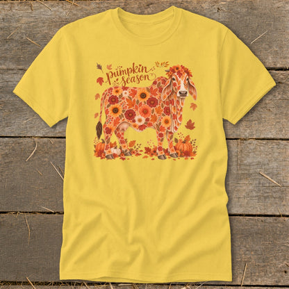 Fall Floral Brahman Cow Classic Tee