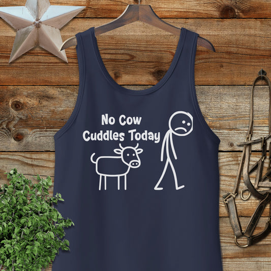 No Cow Cuddles Today Funny Tank Top