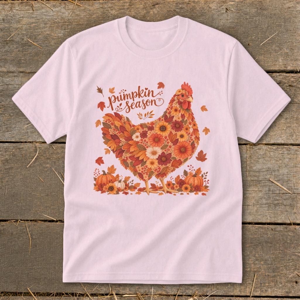 Fall Floral Chicken Youth Tee