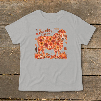 Fall Floral Brahman Cow Infant Tee