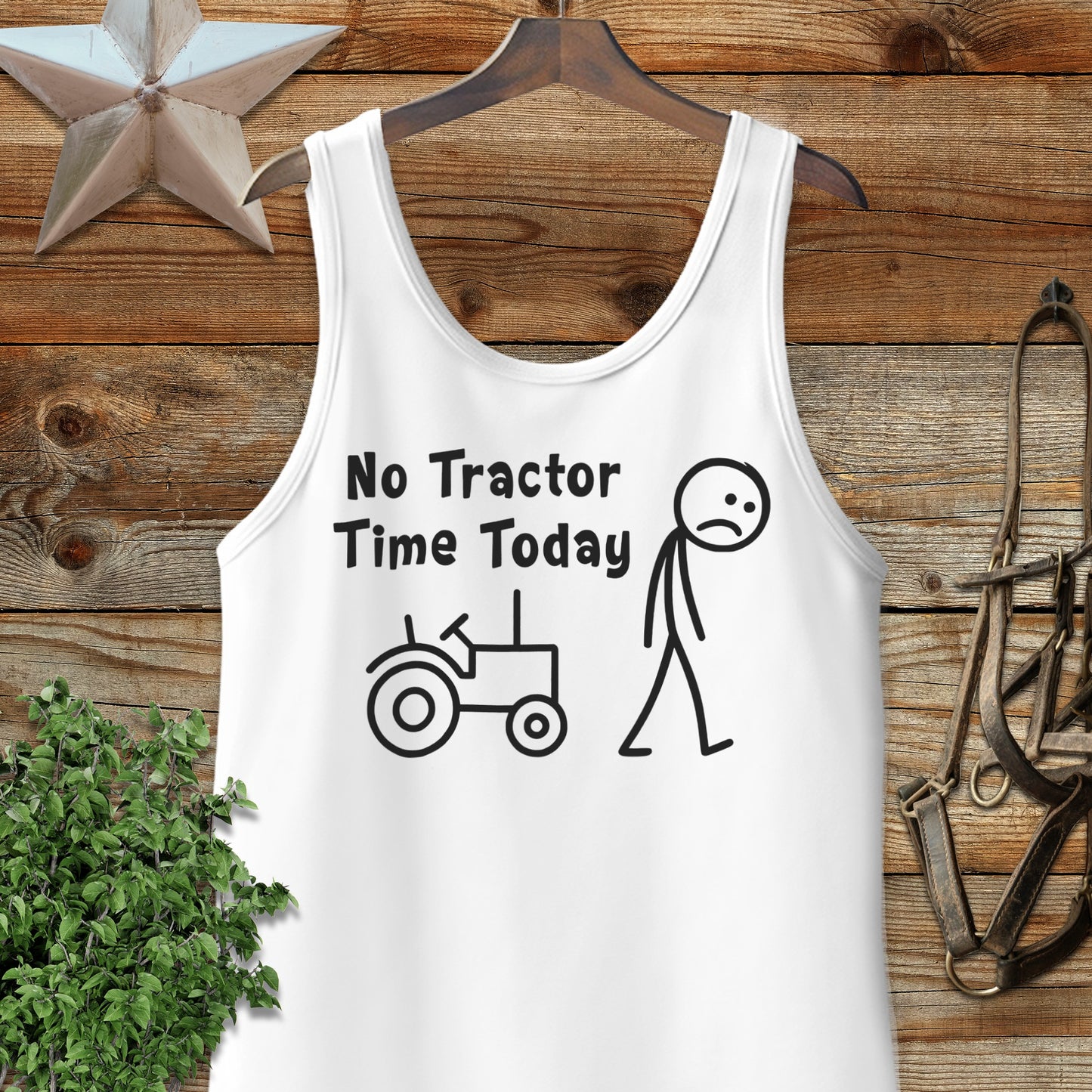No Tractor Time Today Graphic Tank Top