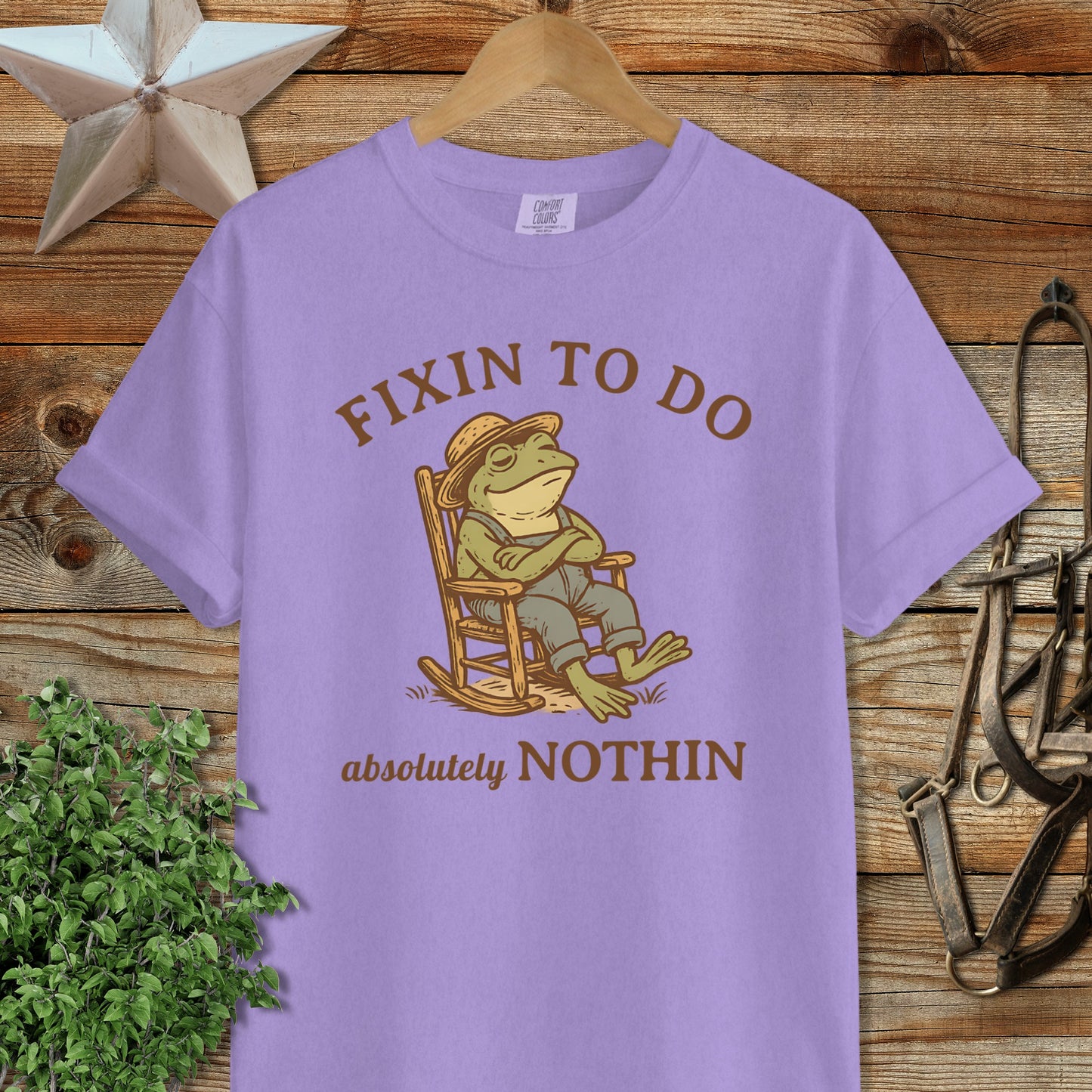 Fixin To Do Absolutely Nothin Funny Frog Shirt