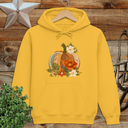 Autumn Floral Pumpkin Design Hooded Sweatshirt product