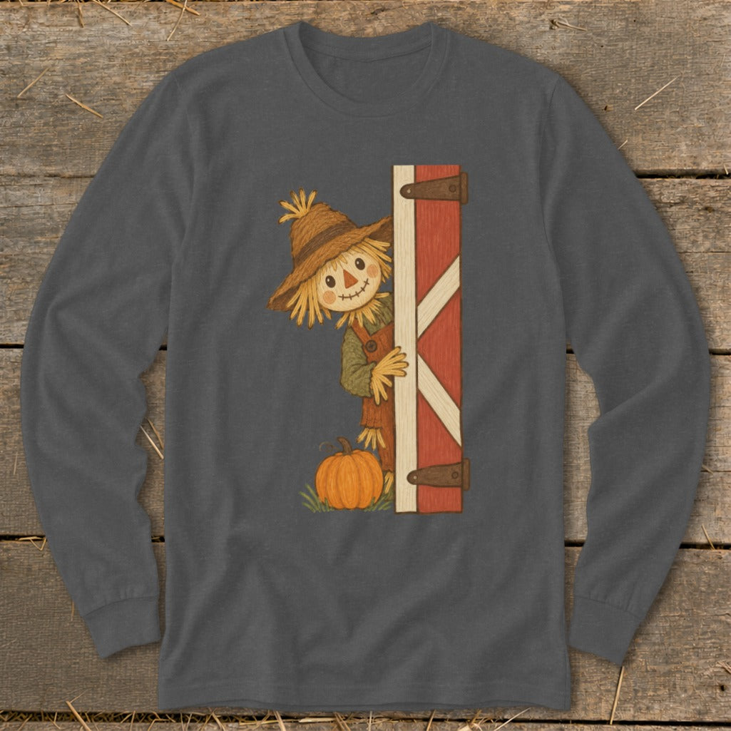 Peeking Scarecrow Long Sleeve Tee