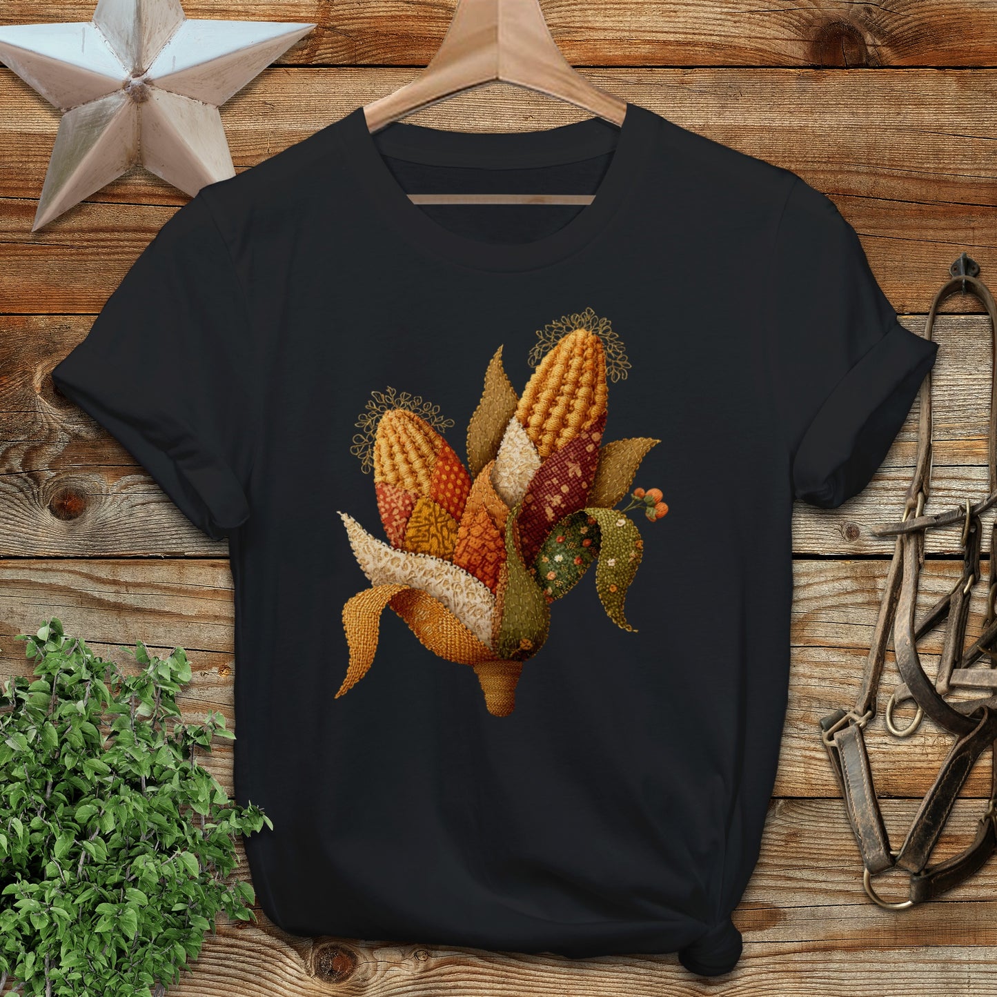 Festive Maize Bouquet Design on Apparel Product Type