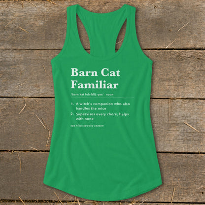 Barn Cat Familiar Definition Racerback Tank