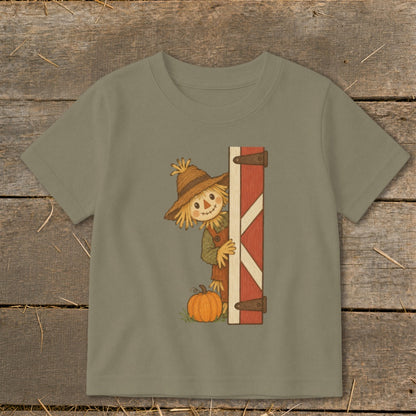 Peeking Scarecrow Toddler Tee