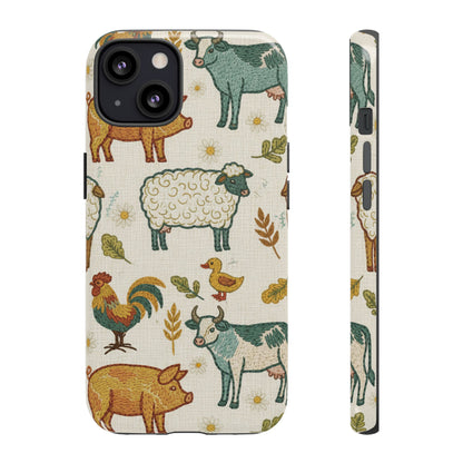 Folksy Farm Animals Phone Case