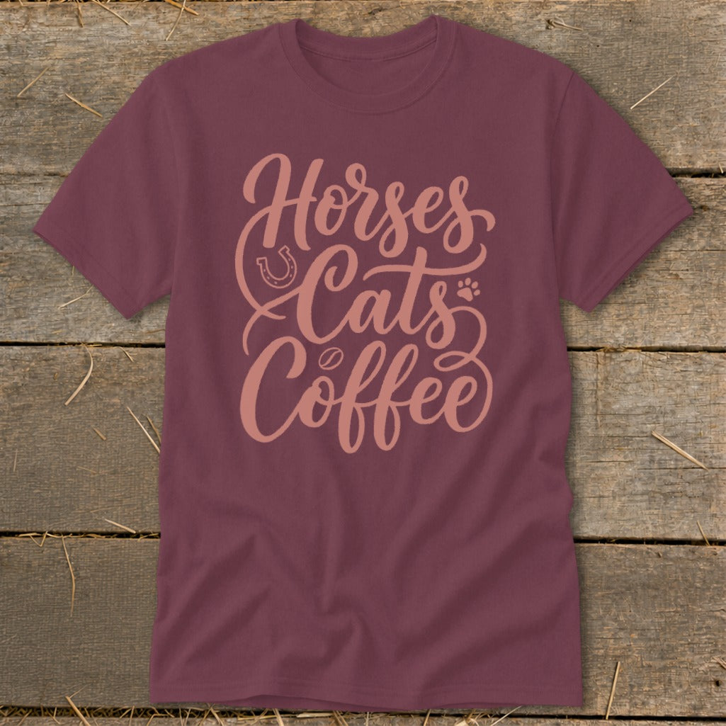 Horses, Cats & Coffee Classic Tee